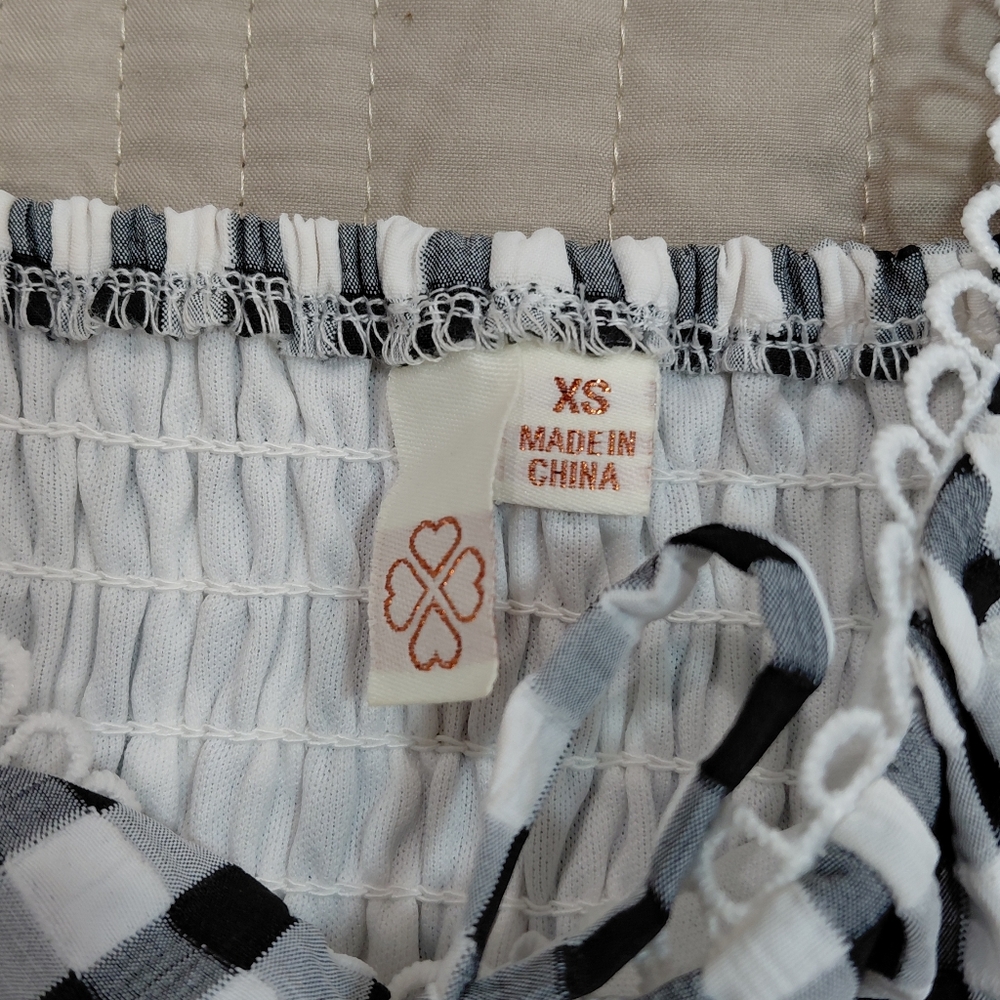 Boho Check Woven Crinkle Maxi Dress XS - Picture 6 of 8